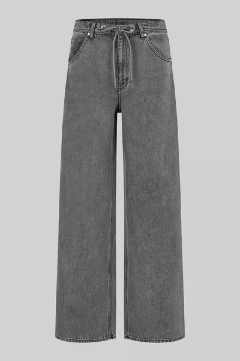 Second Female-Jeans-Irvin Denim Jeans-8997 Dark Grey Denim-GRIJS