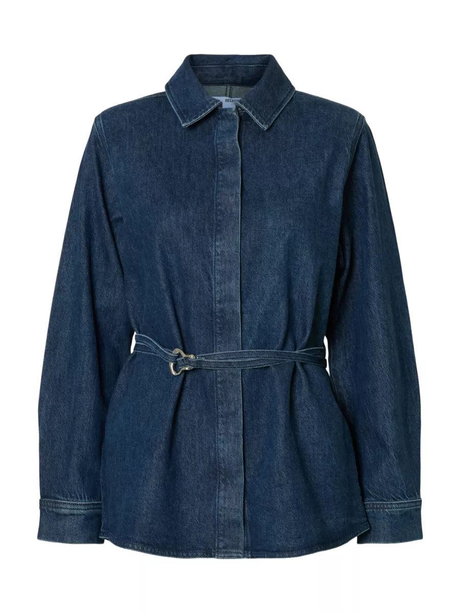 Selected Femme-SLFRELAXED SELMA-NOA LS DENIM SHIRT-16098758-Medium Blue Denim-MIDDEN DENIM
