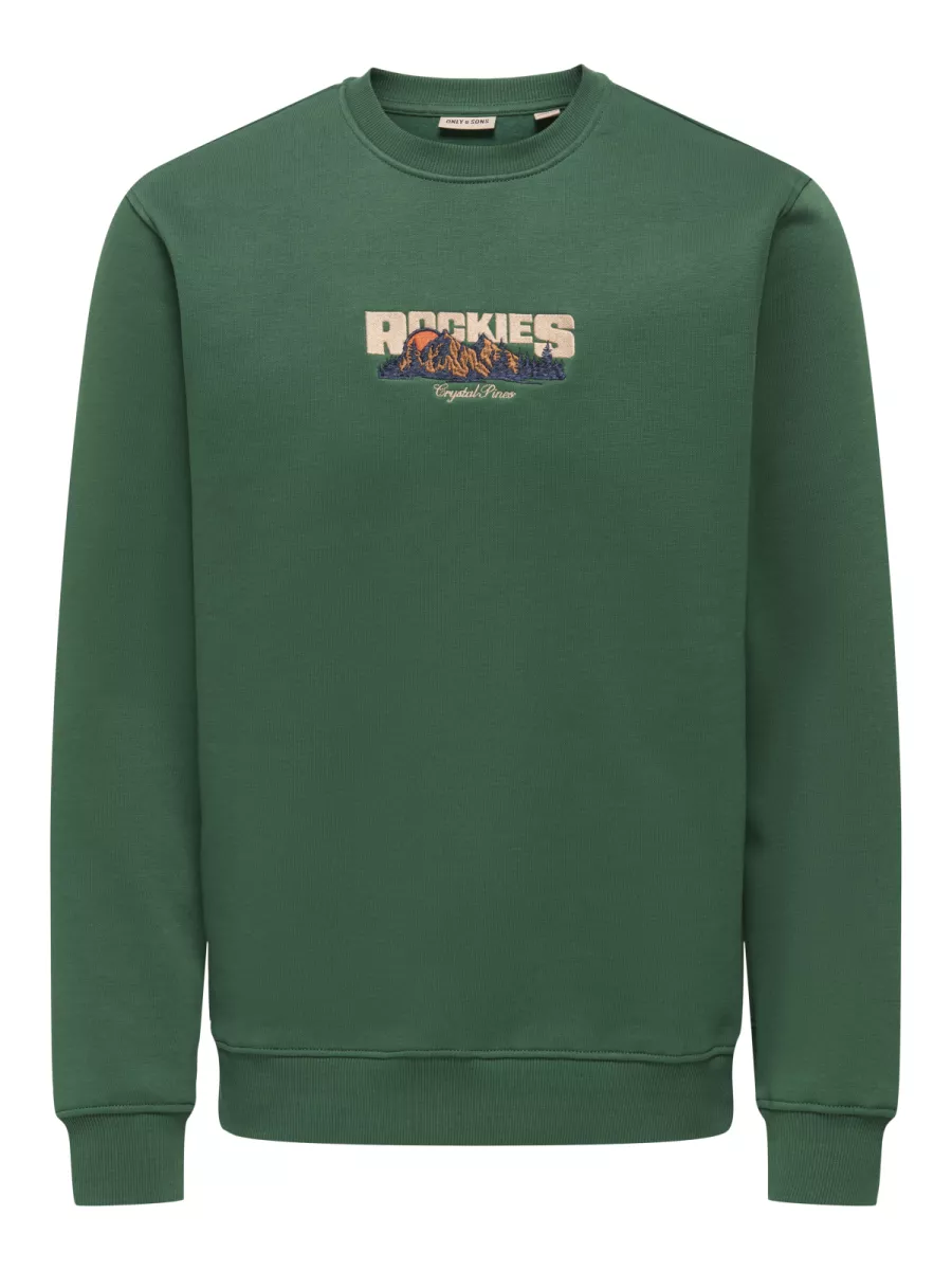 SONS-ONSCONNOR SIMPLE LIFE REG LS CREW S-22035961-Trekking green-GROEN