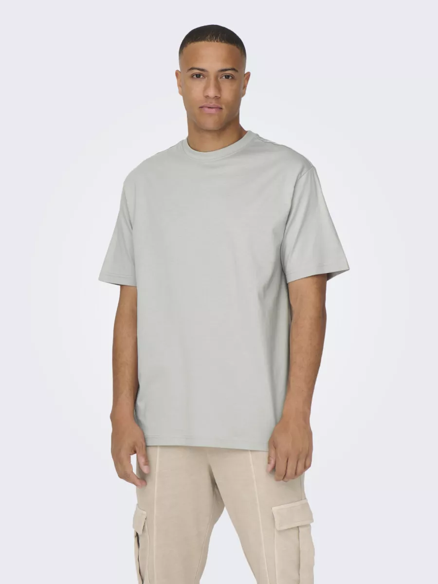 SONS-ONSFRED LIFE RLX SS TEE NOOS-22022532-Mirage gray-GRIJS