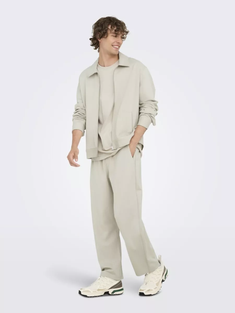 SONS-ONSJAKES 0339 REG ZIP STRETCH OVERS-22034236-Silver lining-ZILVER GRIJS