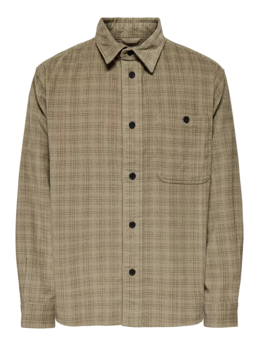 SONS-ONSWALEED CORDUROY OVERSHIRT 0345-22034467-Chinchilla-BRUIN