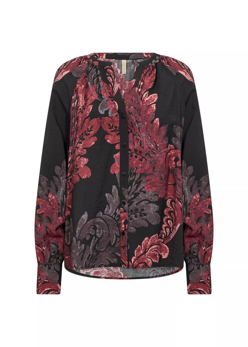 SOYA CONCEPTS-Blouse LM-Vaike 1-4780-ROOD COMBINATIES