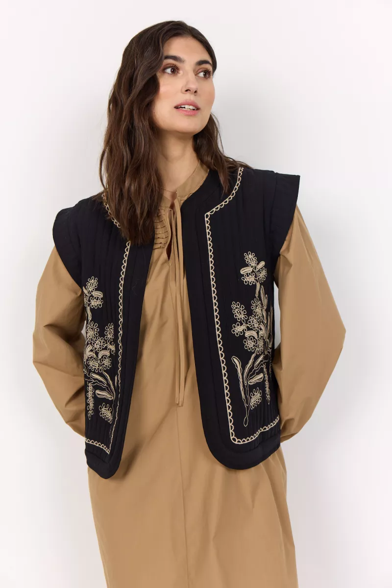 SOYA CONCEPTS-Gilet-Verna 1-9999-ZWART