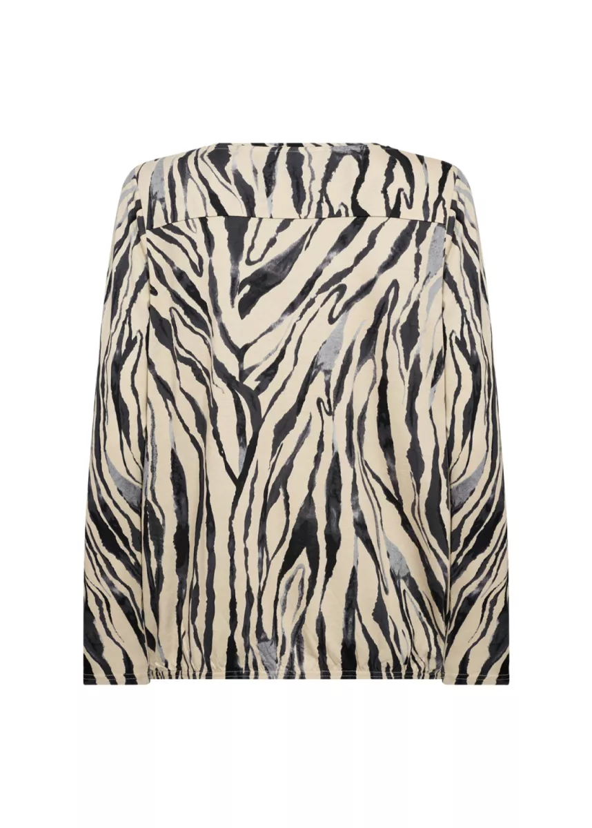 SOYA CONCEPTS-Shirt LM-Felicity Aop 522-9999-ZWART COMBINATIES