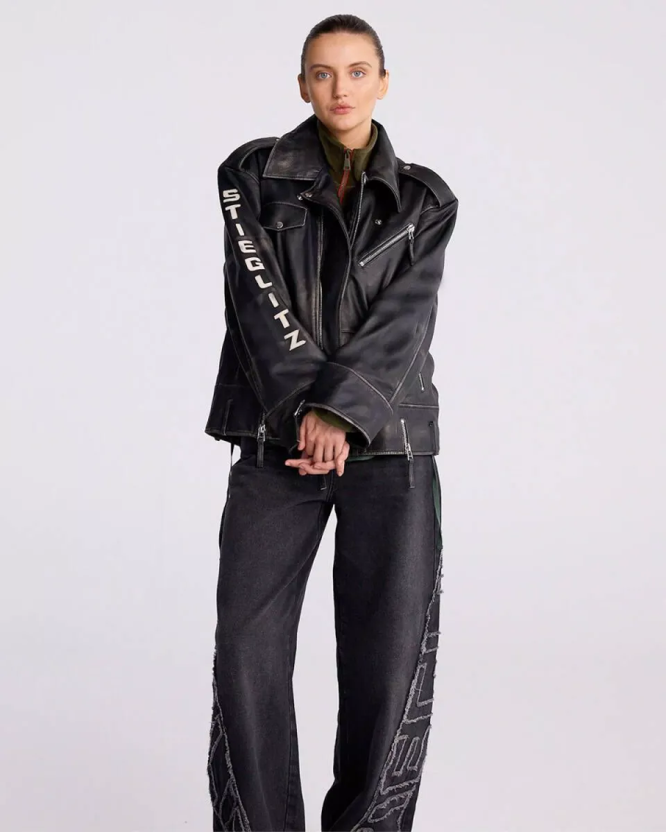 Stieglitz-Nicolas Leather Jacket-W2503001-002 Black-BLACK