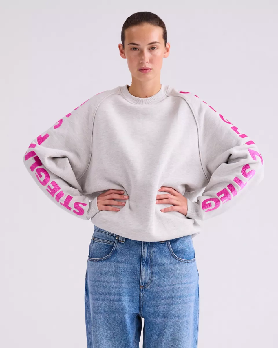 Stieglitz-Romina sweater-W2502016-016 Melange grey-GRIJS