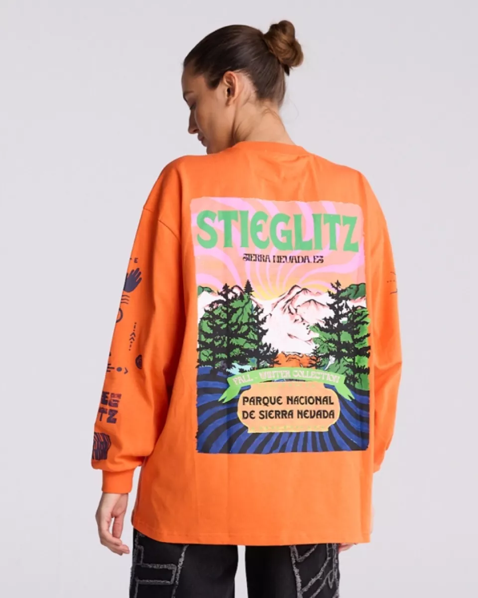 Stieglitz-Xavi skate longsleeve-W2502027-020 Orange-ORANJE