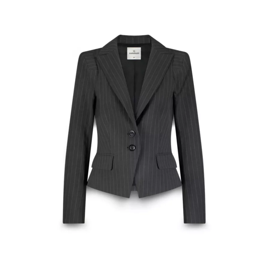 Summum-Blazer tailored pinstripe-1s1262-12258-860 Anthracite-ANTRACIET