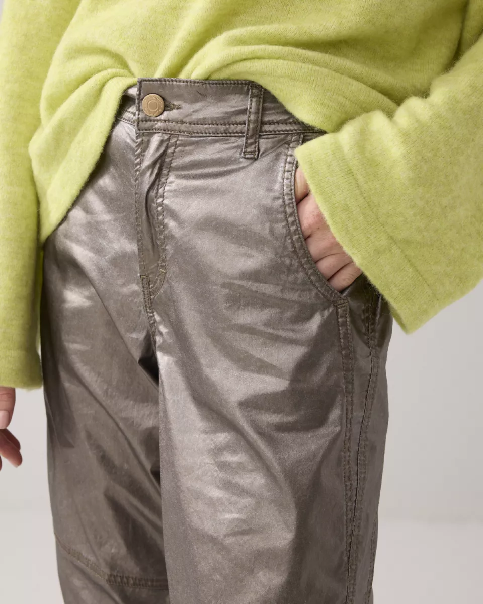 Summum-Tapered metallic coated twill-4s2899-12306-655 Dark camo-LEGERGROEN