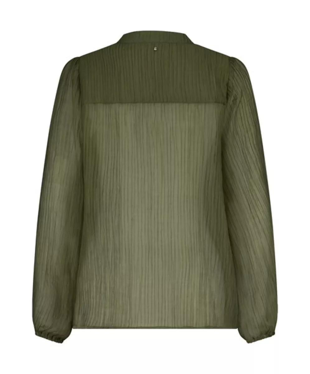 TRAMONTANA-Bow detailed top-C44-17-401-006501 Moss-MOSGROEN