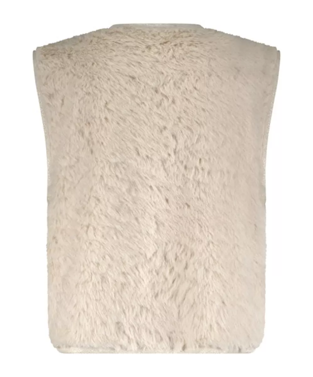 TRAMONTANA-Faux fur vest-S04-17-801-006800 Stone-STONE