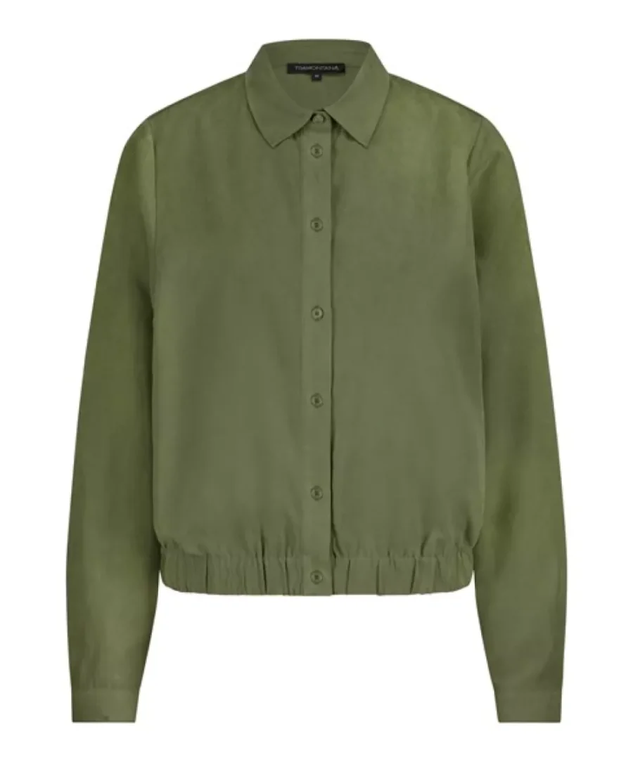 TRAMONTANA-Jacket cupro look-C01-17-801-006501 Moss-MOSGROEN