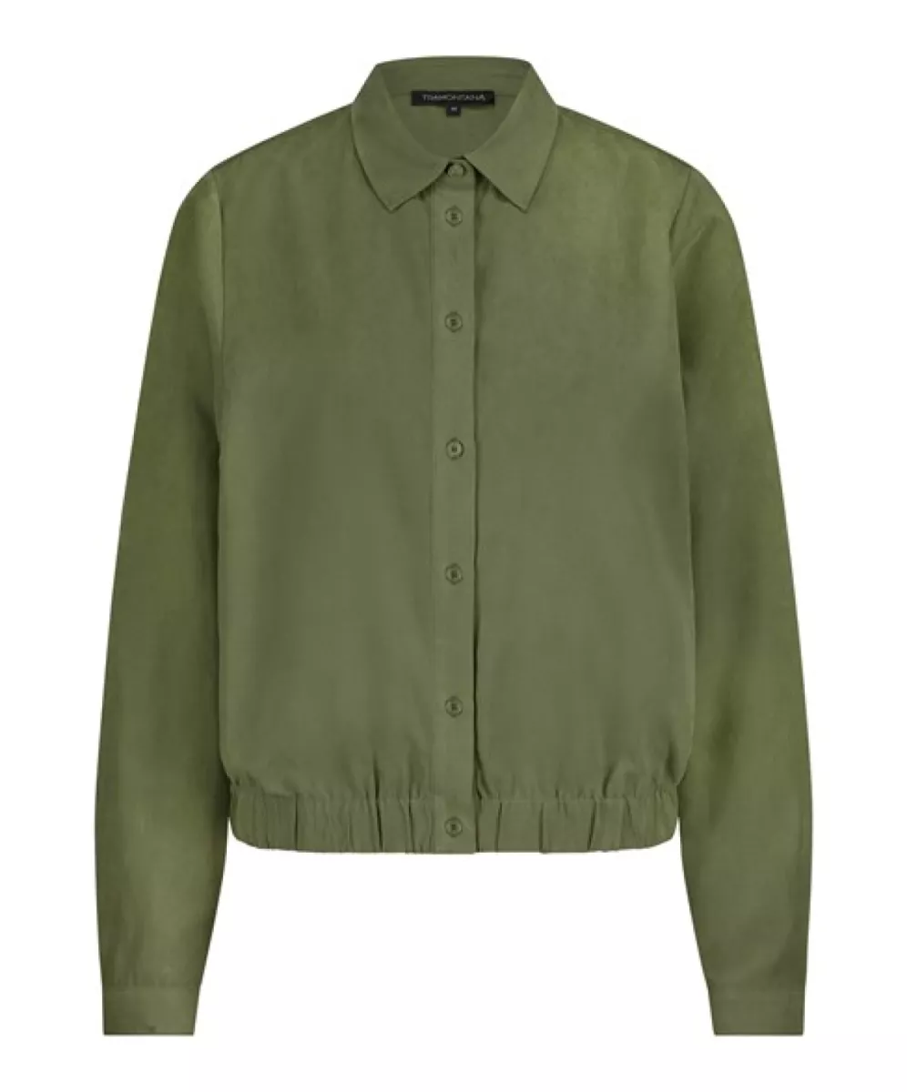 TRAMONTANA-Jacket cupro look-C01-17-801-006501 Moss-MOSGROEN