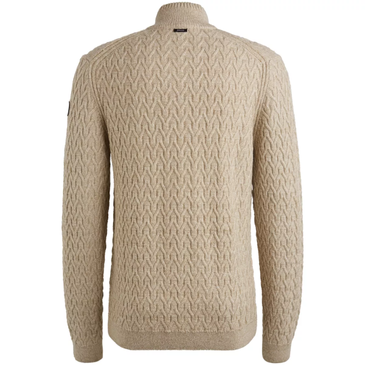 Vanguard-Half zip collar wool blend-VKW2509332-7144 White pepper-WIT