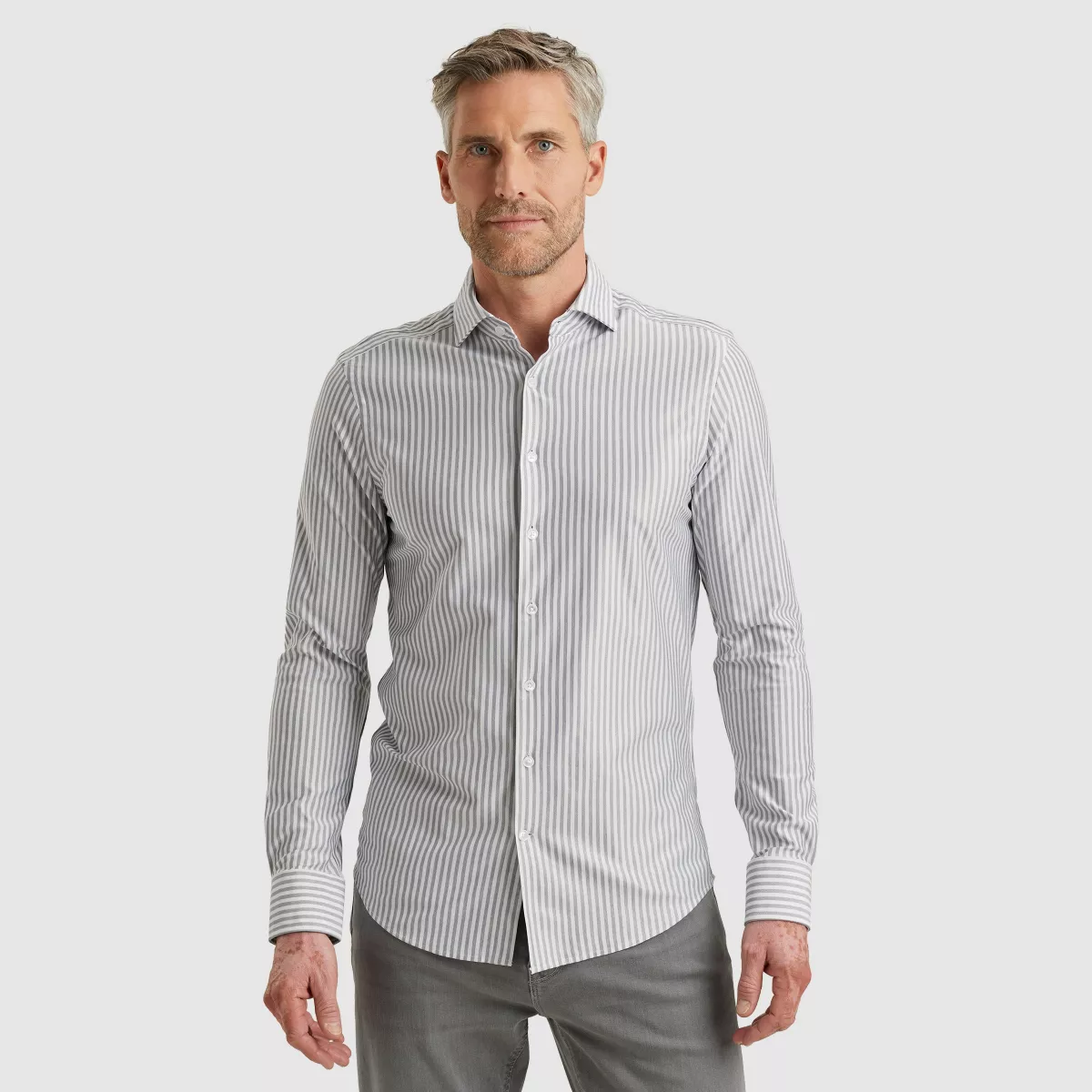 Vanguard-Long Sleeve Shirt CF Oxford Jersey-VSI2509224-5279 Bering sea-BLAUW