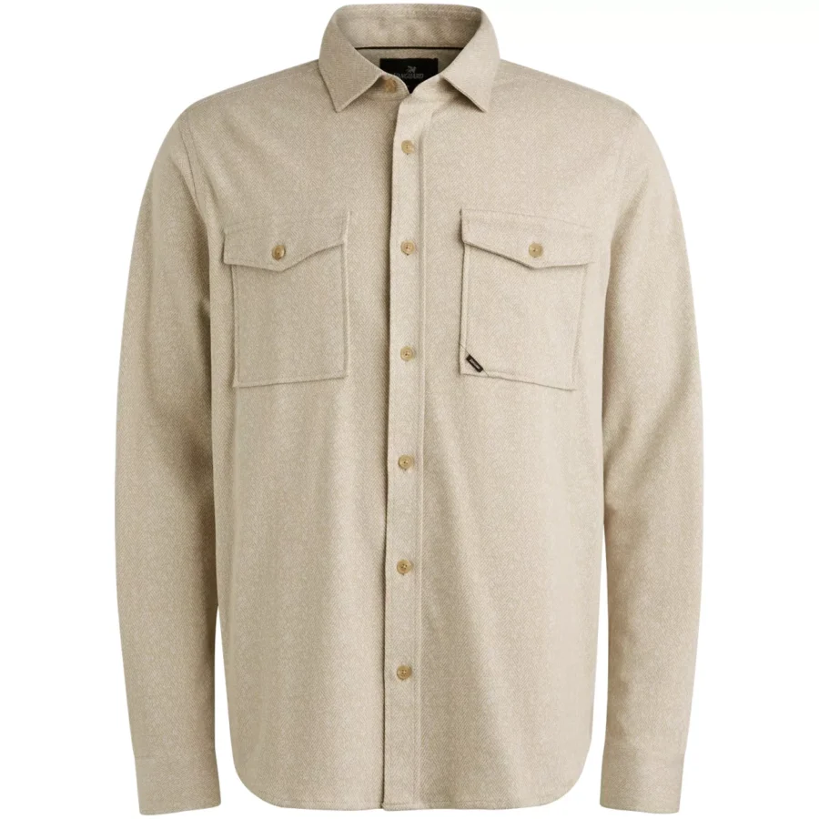 Vanguard-Long Sleeve Shirt Jersey Herringbo-VSI2509228-7144 White pepper-WIT