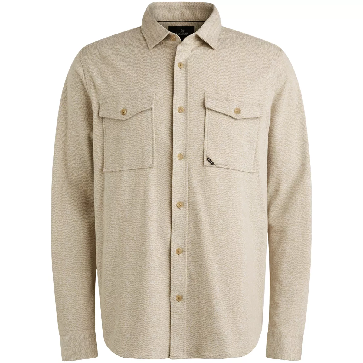 Vanguard-Long Sleeve Shirt Jersey Herringbo-VSI2509228-7144 White pepper-WIT