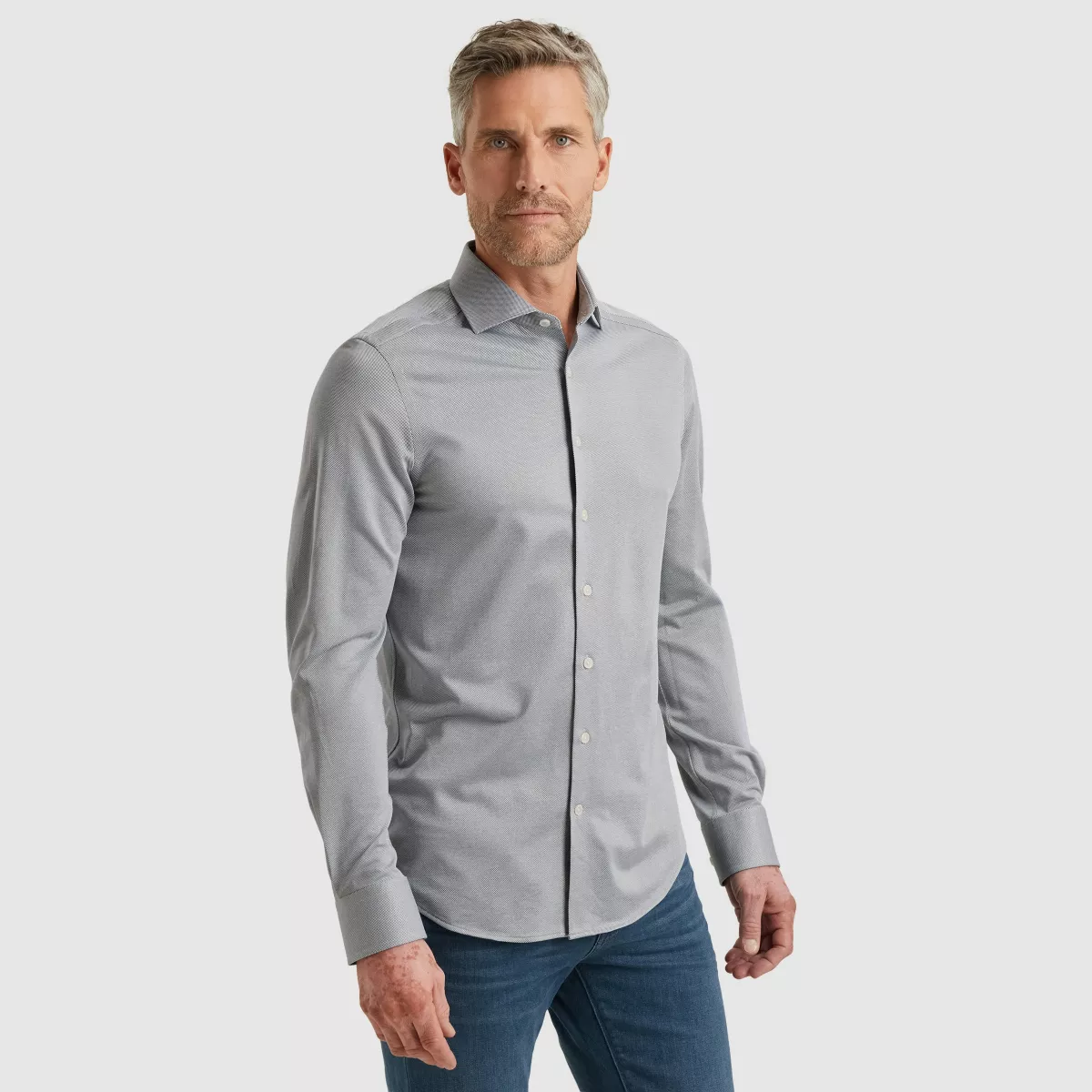 Vanguard-Long Sleeve Shirt Versatile Oxford-VSI2509225-5279 Bering sea-BLAUW