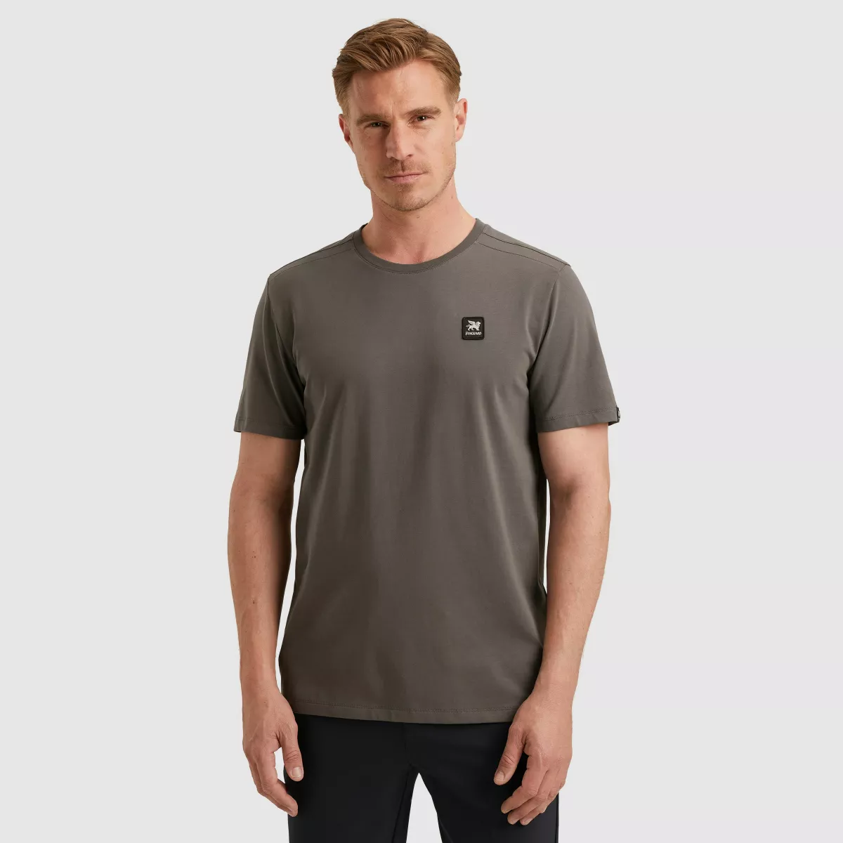 Vanguard-Short sleeve r-neck cotton elastan-VTSS2509560-5409 Windward blue-BLAUW