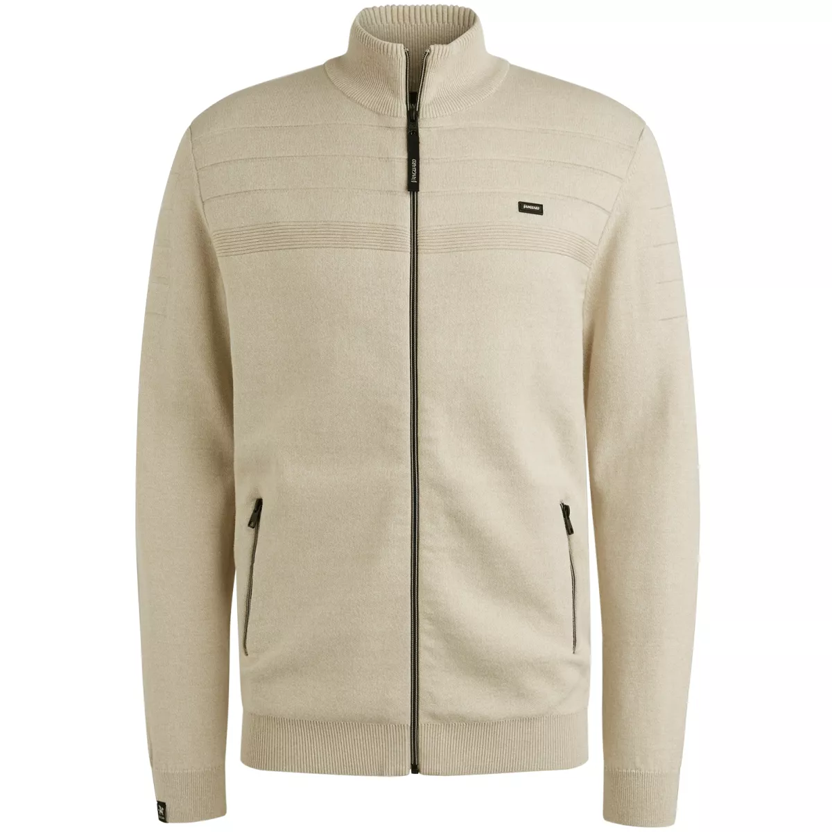 Vanguard-Zip jacket cotton bonded mouline-VKC2509374-7144 White pepper-WIT