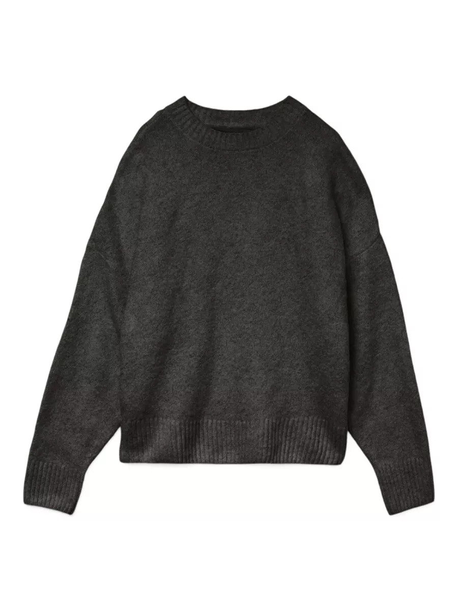 VERO MODA-VMBOOM LS O-NECK PULLOVER GA NOOS-10320463-Chocolate Torte-CHOCOLADE