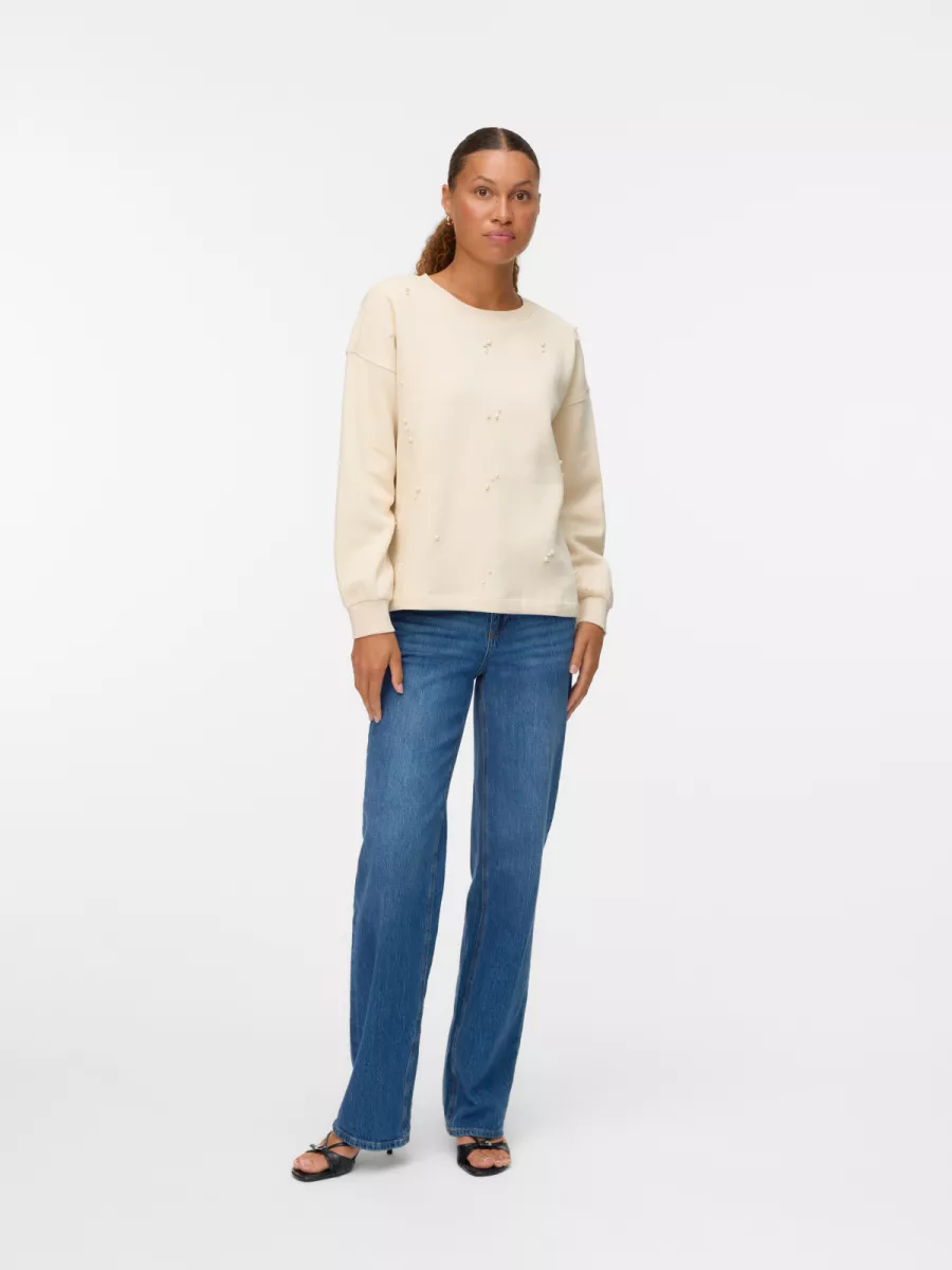 VERO MODA-VMFATILDA L/S SWEATSHIRT JRS BTQ-10333582-Birch-CREME