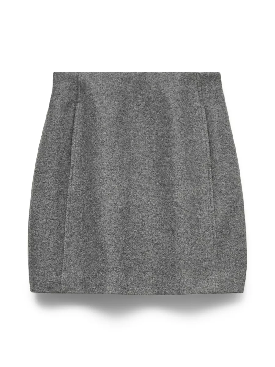 VERO MODA-VMFORTUNEALLISON HW SHORT SKIRT GA-10253954-Medium Grey-GRIJS