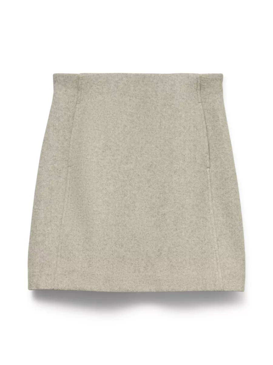 VERO MODA-VMFORTUNEALLISON HW SHORT SKIRT GA-10253954-Silver Mink-KIT