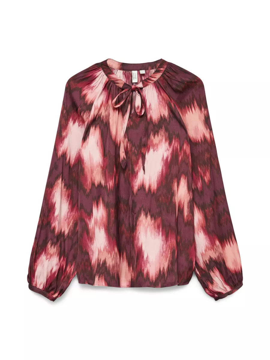 VERO MODA-VMGERNA L/S TOP WVN LCS-10336520-Gerna-BORDEAUX