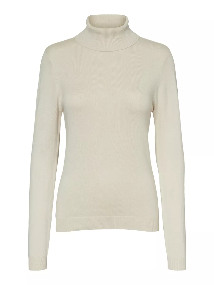 VERO MODA-VMGLORY LS ROLLNECK BLOUSE GA NOOS-10231630-Birch-CREME