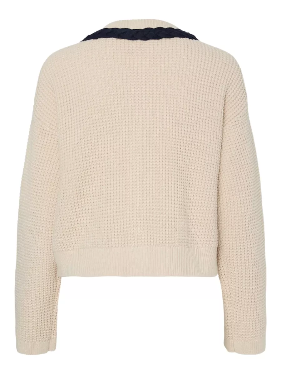 Y.A.S-YASARINA LS KNIT CARDIGAN S.-26037821-Birch-CREME