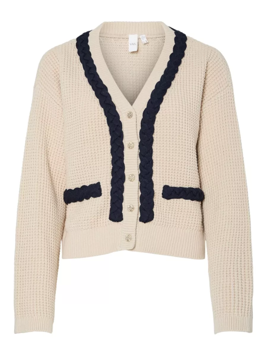 Y.A.S-YASARINA LS KNIT CARDIGAN S.-26037821-Birch-CREME