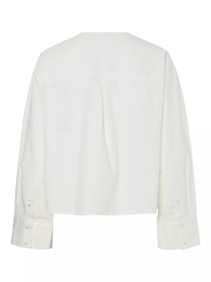 Y.A.S-YASLEA LS SHORT SHIRT S-26038562-Star White-WIT