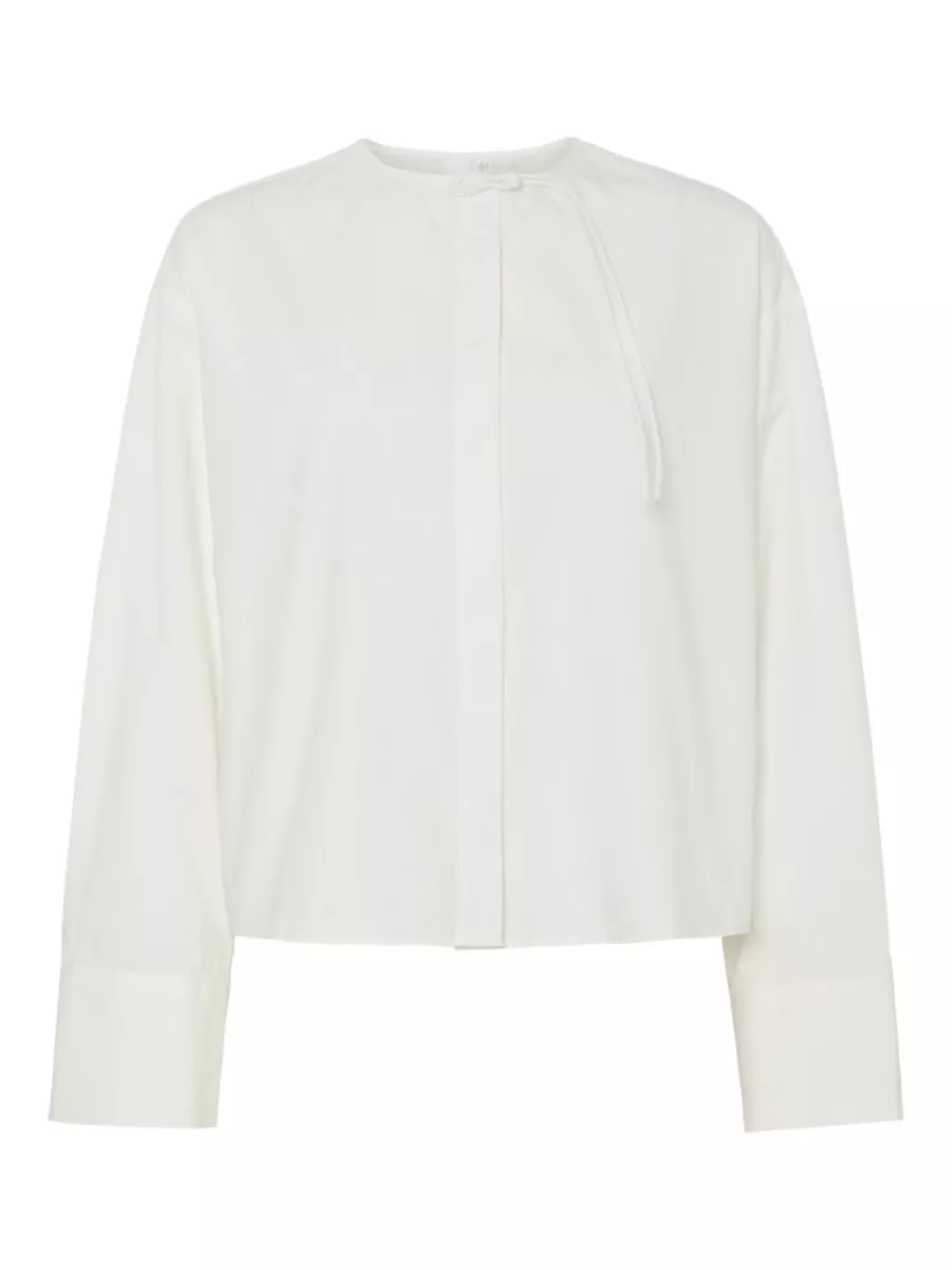 Y.A.S-YASLEA LS SHORT SHIRT S-26038562-Star White-WIT