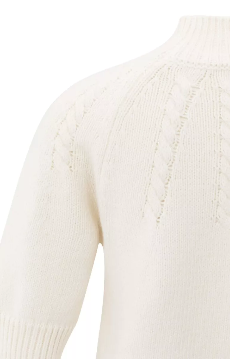 yaya-cable-sweater-short-sleeve-cotton-polyester-acrylic-wool-99015-01-000491-509-99015-off-white-3 YAYA-Cable sweater short sleeve; Cotton/Polyester/Acrylic/Wool; 99015-01-000491-509-99015-OFF WHITE