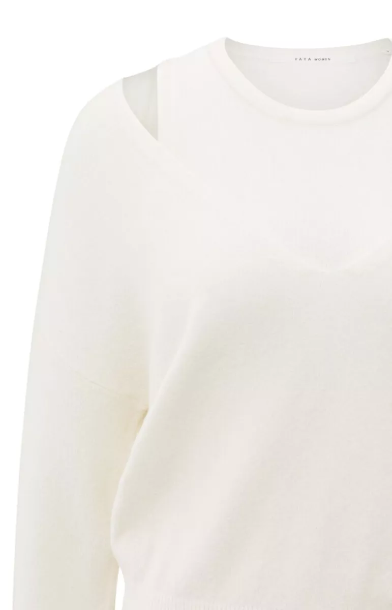 yaya-deep-v-neck-sweater-with-top-cotton-acrylic-polyamide-wool-elast-990152-01-000381-509-990152-off-white-3 YAYA-Deep v-neck sweater with top; Cotton/Acrylic/Polyamide/Wool/Elast; 990152-01-000381-509-990152-OFF WHITE