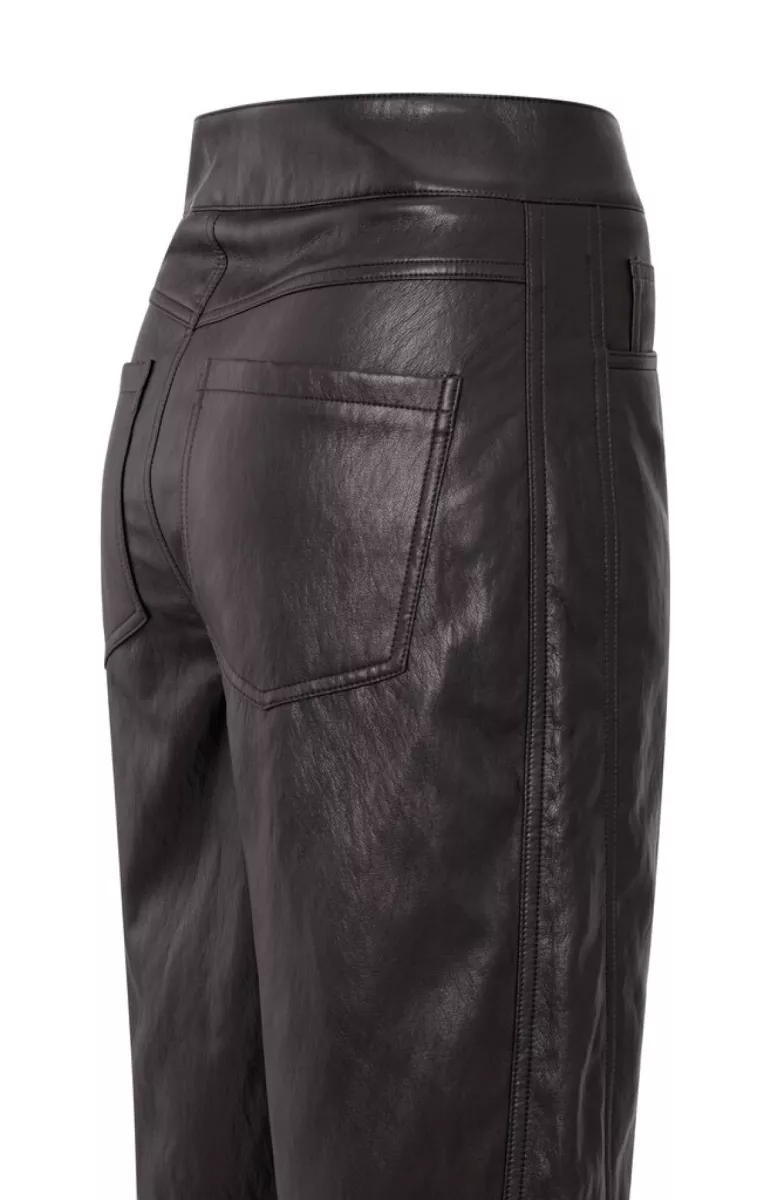 YAYA-Faux leather carrot fit trouse; Polyurethane; 99029-01-309221-509-99029-ANTRACIET