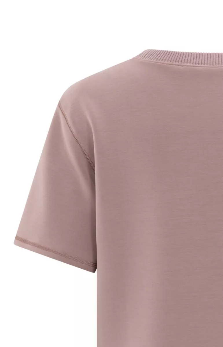 YAYA-Short sleeve sweatshirt with k; Modal/Polyester/Elastane; 99016-01-109097-509-99016-PINK