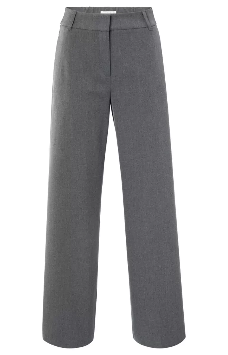 YAYA-Woven wide leg trousers with; Polyester/Viscose/Elastane; 99020-01-301212-509-99020-ANTRACIET