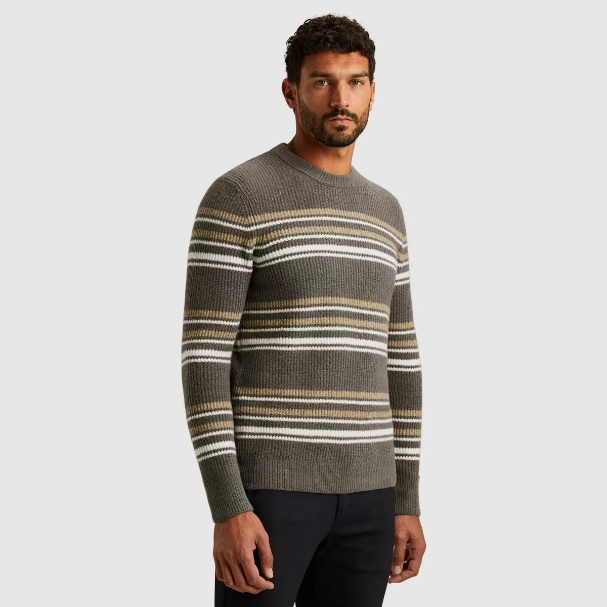 CAST IRON-Crewneck regular fit cotton blend-CKW2509316-9133 Granite gray-GRIJS