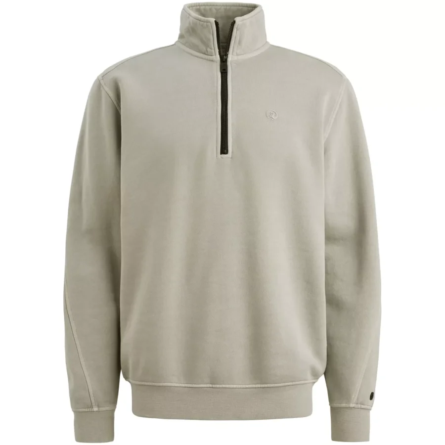 CAST IRON-Half zip collar regular fit halfzip-CSW2510446-9031 Drizzle-GRIJS