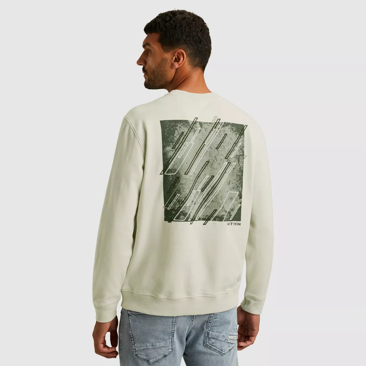 CAST IRON-Long sleeve r-neck regular fit twi-CSW2510448-9001 Vaporous gray-GRIJS