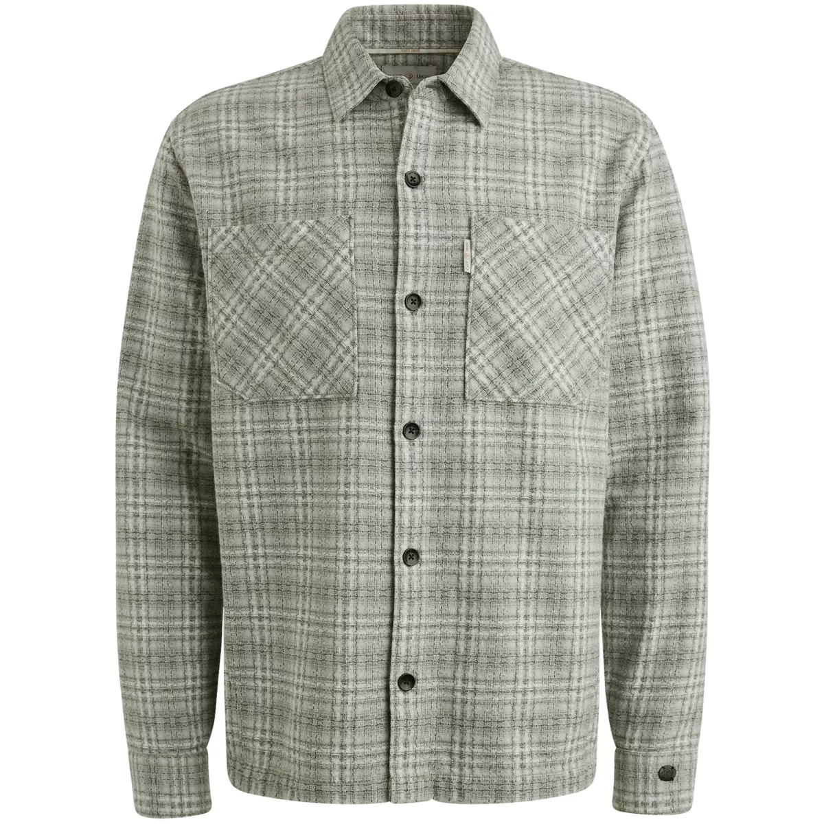 CAST IRON-LONG SLEEVE SHIRT Dobby yarn dyed-CSI2510252-9031 Drizzle-BLAUW