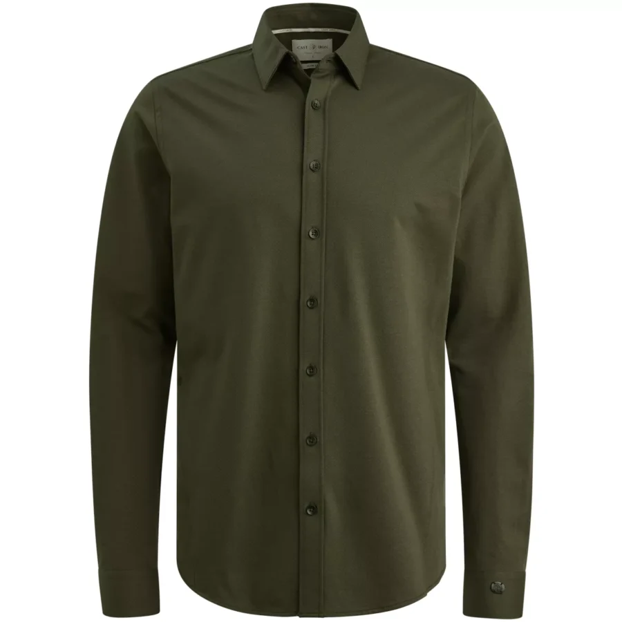 CAST IRON-LONG SLEEVE SHIRT Twill Jersey 2 t-CSI2510250-6513 Kambaba-GROEN