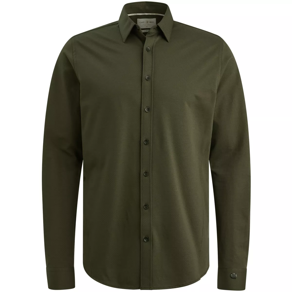 CAST IRON-LONG SLEEVE SHIRT Twill Jersey 2 t-CSI2510250-6513 Kambaba-GROEN
