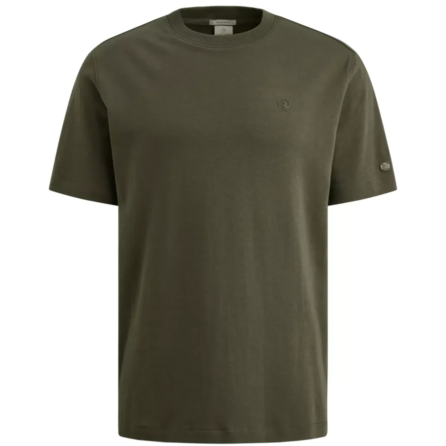CAST IRON-Short sleeve r-neck regular fit in-CTSS2510570-6513 Kambaba-GROEN