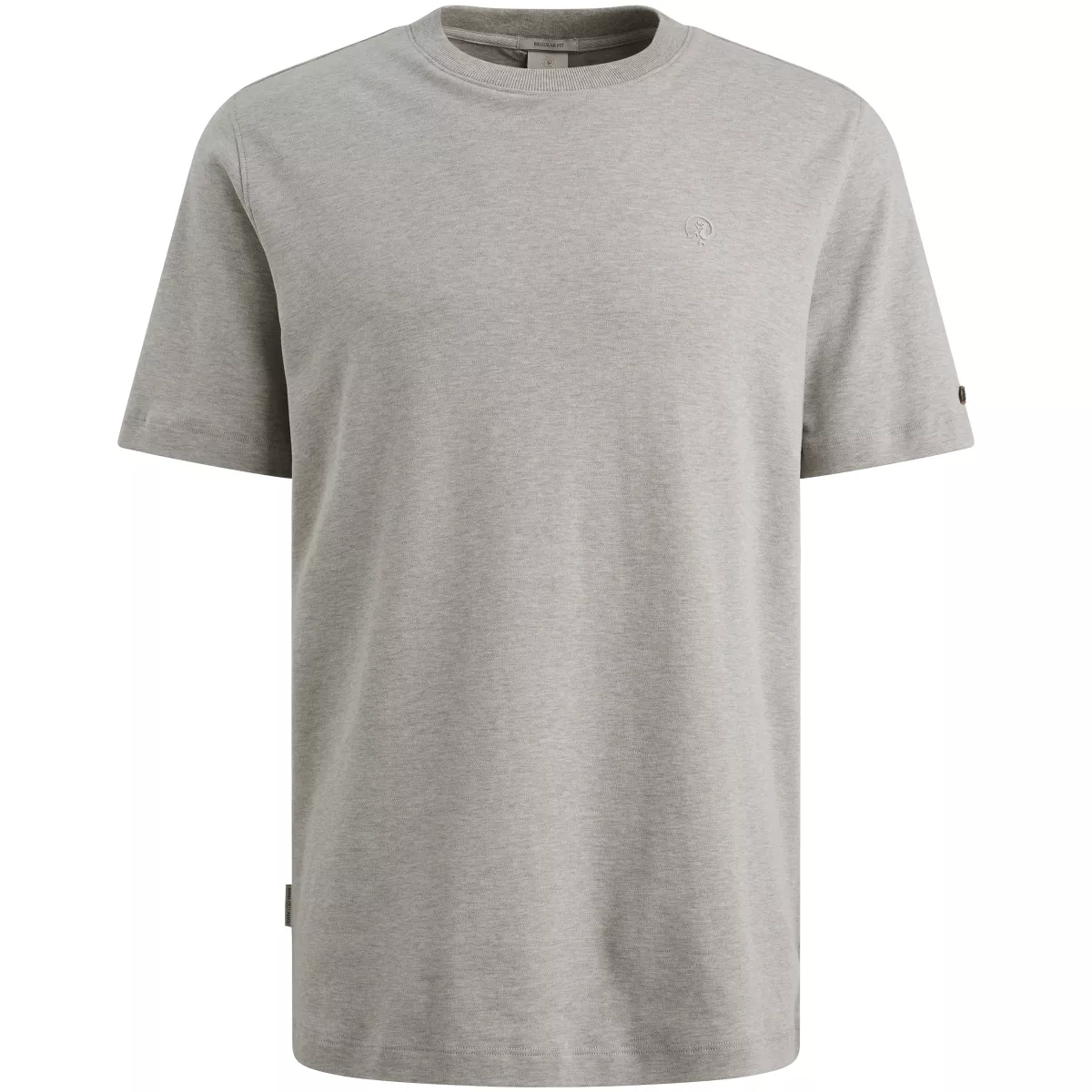 CAST IRON-Short sleeve r-neck regular fit in-CTSS2510571-921 Light grey melee-GRIJS