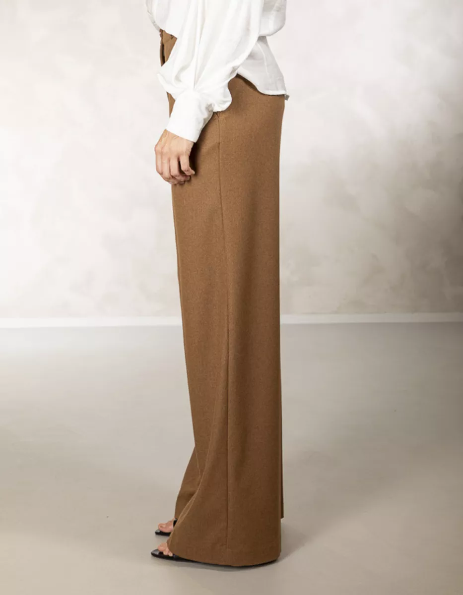 Due Amanti-Wide trousers-Westy-Camel bronze-CAMEL