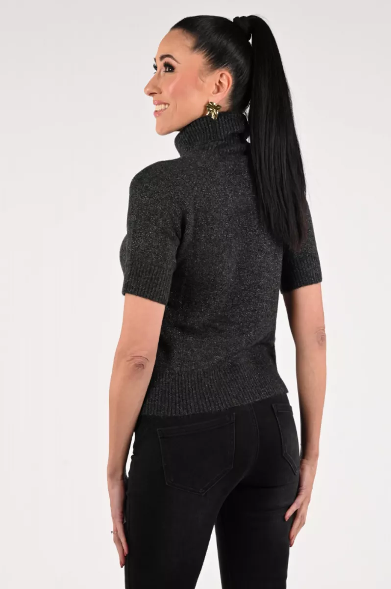 EMOTIONS-Pullover rollneck ss lurex-225113L-212 Antra mel-ANTRACIET